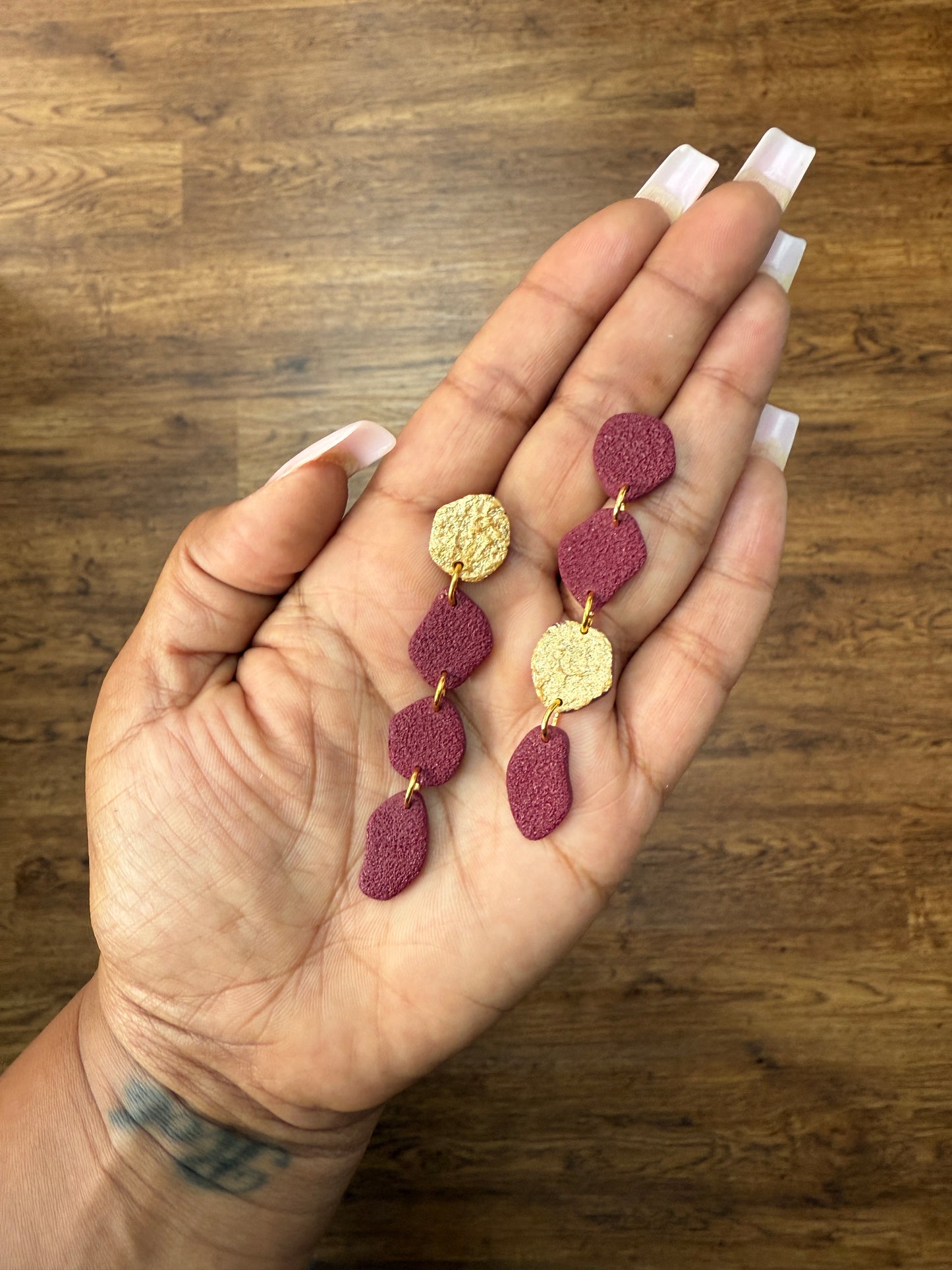 TIA ~ OX BLOOD EARRINGS