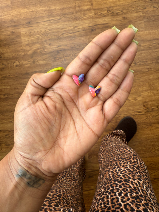 LOVE STUD ~ SCRAPPY EARRINGS