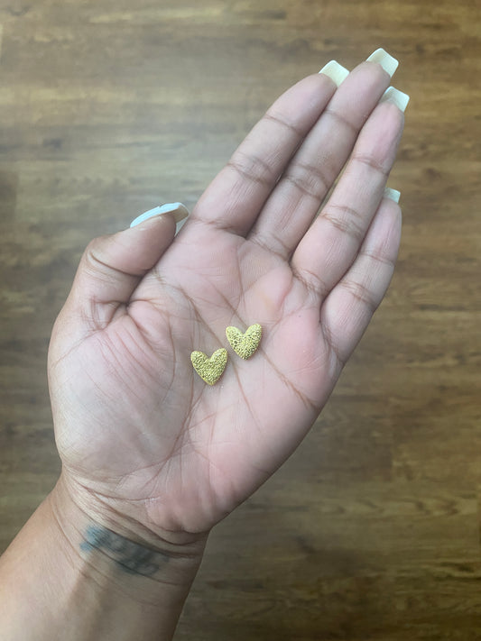 LOVE STUD ~ GOLD EARRINGS