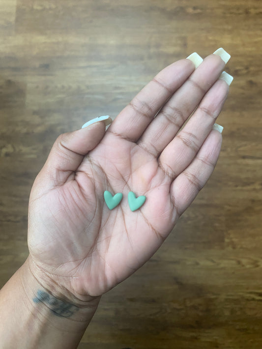 LOVE STUD ~ KHAKI EARRINGS